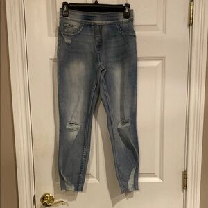 Coco + Carmen Blue Ankle Cropped Jeans